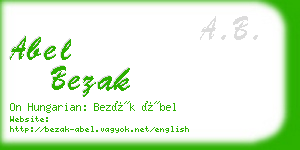 abel bezak business card